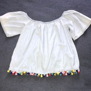 Fun over the shoulder top